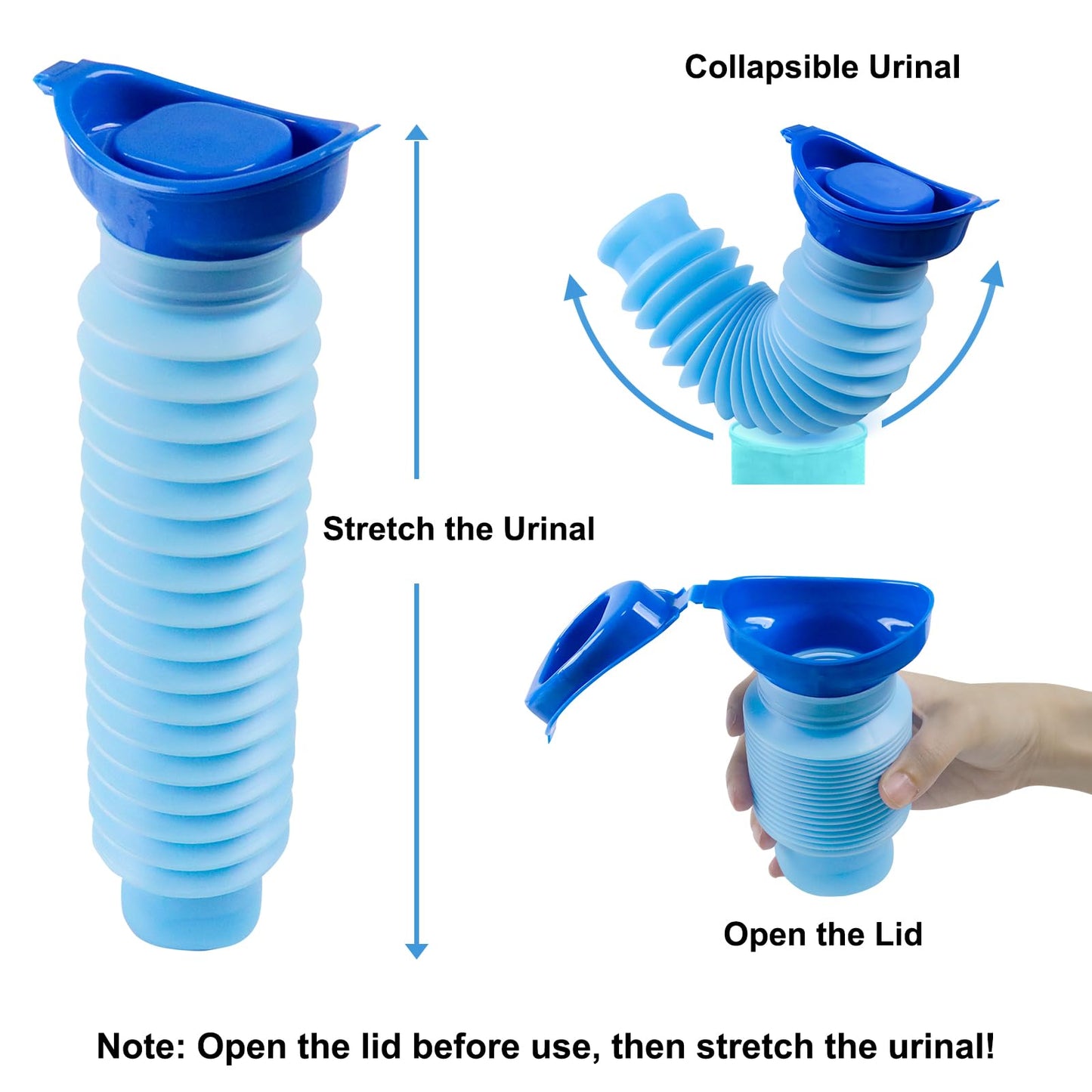 Expandable Portable Emergency Urinal & Female Urination Device Set