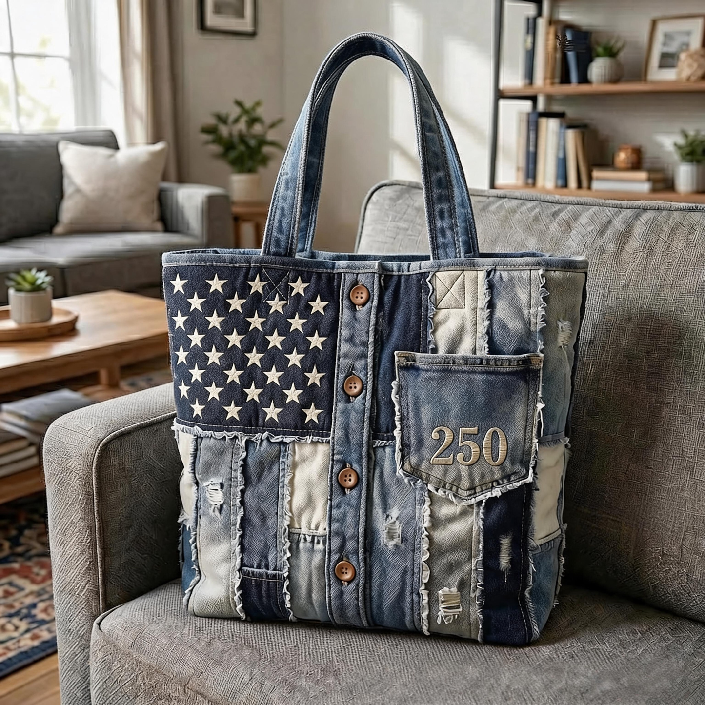 Handmade-Inspired Patriotic Tote Bags for America’s 250th Celebration 🇺🇸